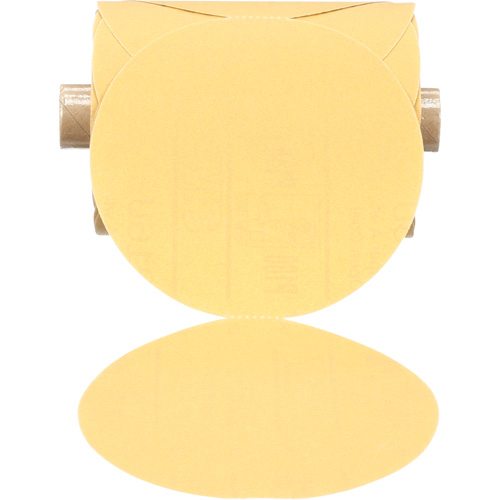 Disque abrasif dor&eacute; en rouleau de papier Stikit, 5" dia., Grain P180, Oxyde d'aluminium Cantin et fils