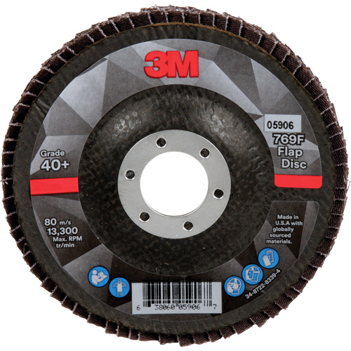 769F Quick Change Flap Disc, 4-1/2" x 7/8", Type 29, 40+ Grit, Ceramic Cantin et fils