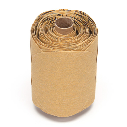 Rouleau de disques dor&eacute;s 216U Stikit, Oxyde d'aluminium, 5" la x 52' lo, Grain P100 Cantin et fils