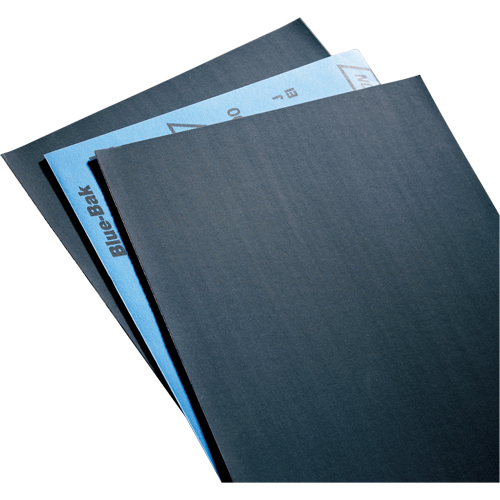Sandpaper, Paper Sheets - Blue-Bak T414 Waterproof 9" X 11" Sheets, 9" x 11", 220 Grit, Silicon Carbide Cantin et fils