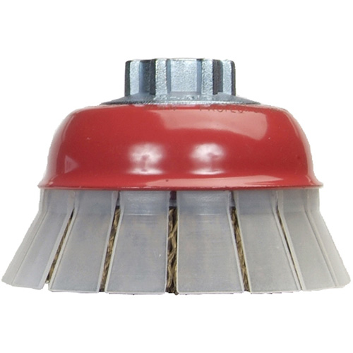 Brosse-boisseau en fil m&eacute;tallique serti avec grille de protection Cantin et fils