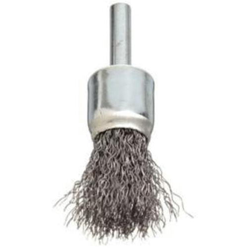 Brosse &agrave; fils cr&ecirc;p&eacute;s avec moyeu, 3/4", Fils 0,006", Tige 1/4" Cantin et fils