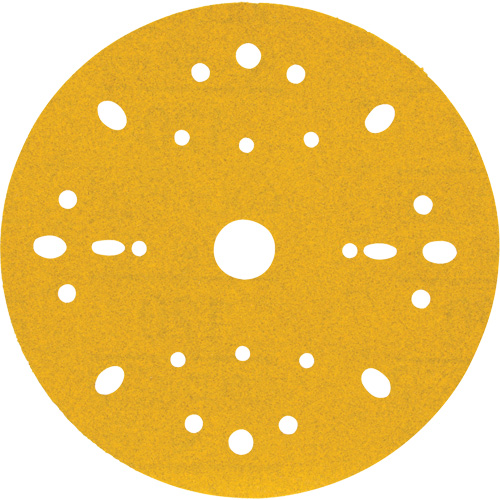 Hookit Gold Abrasive Disc, 6" Dia., 120 Grit, Aluminum Oxide, C-Weight Cantin et fils