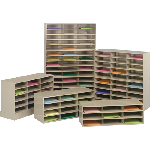Data Organizers, Stationary, 9 Slots, Steel, 33-3/4" W x 11-5/8" D x 10-3/4" H Cantin et fils