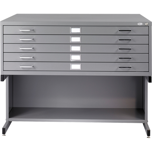 Steel Plan Files, 5 Drawers, 53-3/8" W x 41-3/8" D x 16-1/2" H Cantin et fils