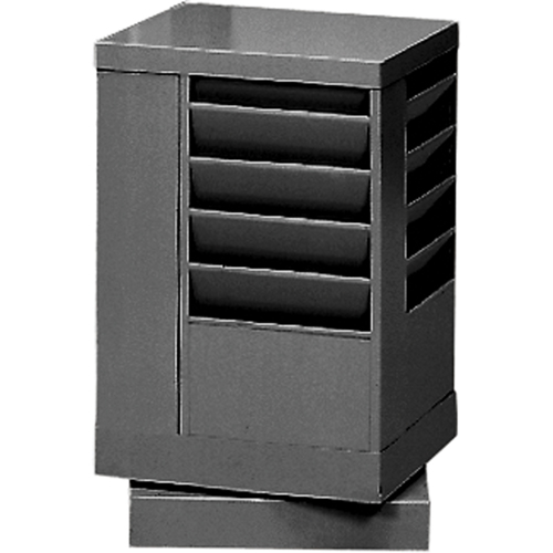 Literature Storage Racks, Rotating, 20 Slots, Steel, 14-1/8" W x 14-1/8" D x 21-1/4" H Cantin et fils
