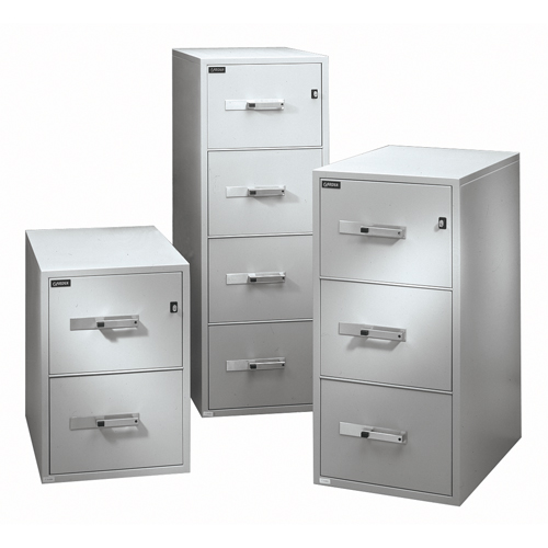 Fire Resistant Filing Cabinets, Steel, 4 Drawers, 19-3/4" W x 31" D x 54" H, Black Cantin et fils