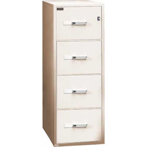 Fire Resistant Filing Cabinets, Steel, 4 Drawers, 19-3/4" W x 31" D x 54" H, Beige Cantin et fils
