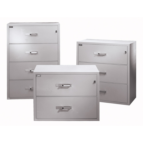 Fire Resistant Filing Cabinets, Steel, 4 Drawers, 38-3/4" W x 23-1/2" D x 55" H, Beige Cantin et fils