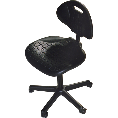 Heavy-Duty Ergonomic Seating, Polyurethane, Black, 250 lbs. Capacity Cantin et fils