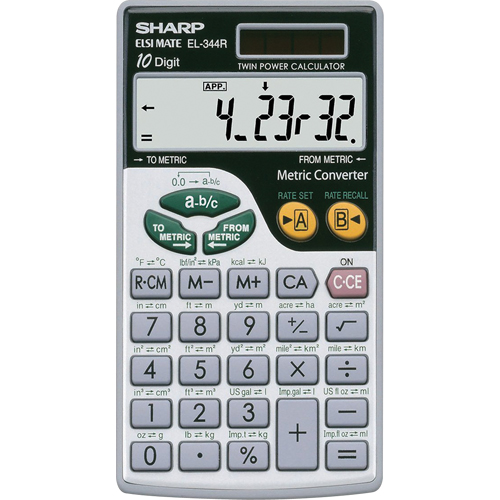 Calculatrice m&eacute;trique Cantin et fils