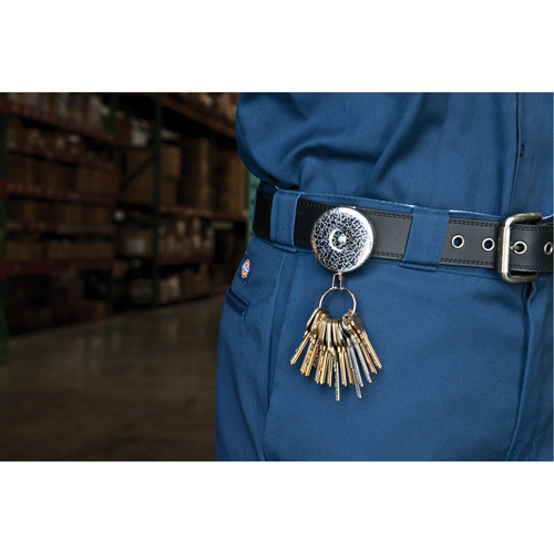 D&eacute;rouleurs autor&eacute;tractables originaux #485-HDK, Chrome, C&acirc;ble 48", Fixation Agrafe de ceinture Cantin et fils