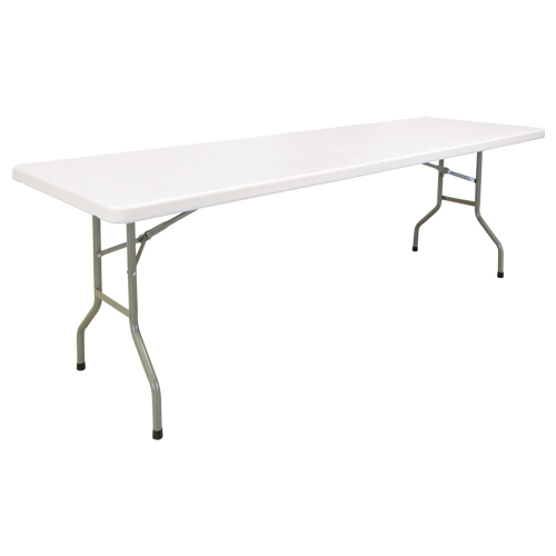 Table pliante, Rectangulaire, 96" l x 30" la, Poly&eacute;thyl&egrave;ne, Blanc Cantin et fils