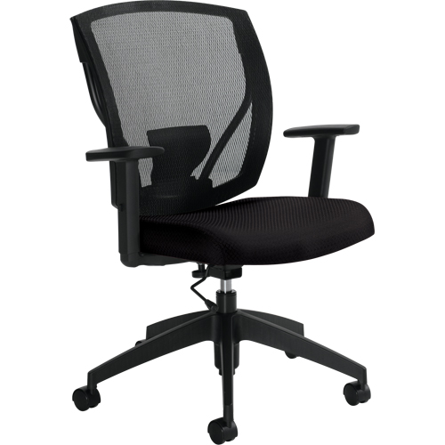 Chaises de travail, Tissu, Noir, Capacit&eacute; 300 lb Cantin et fils