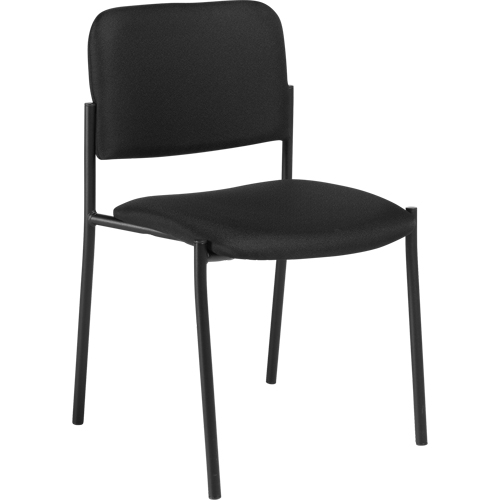 Chaises sans accoudoirs empilables, Tissu, Hauteur 32", Capacit&eacute; 300 lb, Noir Cantin et fils