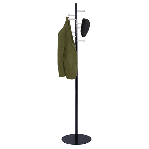 Porte-manteau de style t&ecirc;te de clou, 67" ha, Noir, 8 Crochet(s) Cantin et fils