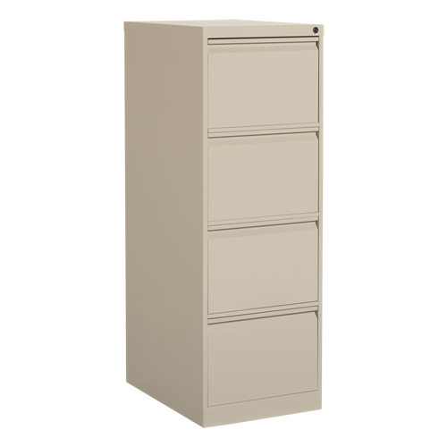 Vertical Filing Cabinet, Steel, 4 Drawers, 18-1/7" W x 25" D x 52" H, Beige Cantin et fils