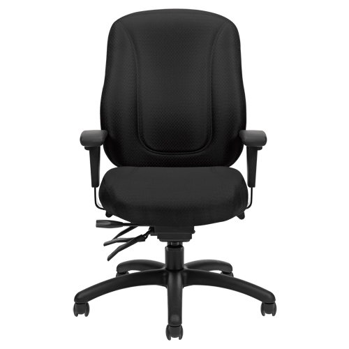 Overtime High Back Chair, Fabric, Black, 300 lbs. Capacity Cantin et fils