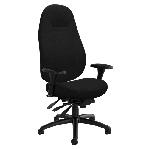 Chaise confortable &agrave; dos &eacute;lev&eacute;, Polyester, Noir, Capacit&eacute; 300 lb Cantin et fils