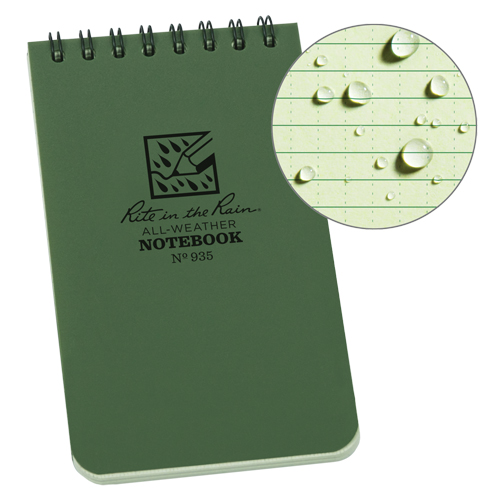 Carnet de notes de poche &agrave; spirale, Couverture souple, Vert, 100 Pages, 3" , 5"  Cantin et fils