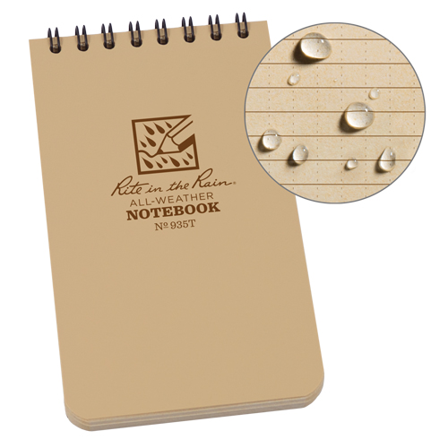 Carnet de notes de poche &agrave; spirale, Couverture souple, Havane, 100 Pages, 3" , 5"  Cantin et fils