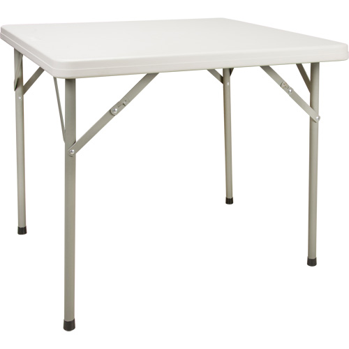 Folding Table, Square, 34" L x 34" W, Polyethylene, White Cantin et fils
