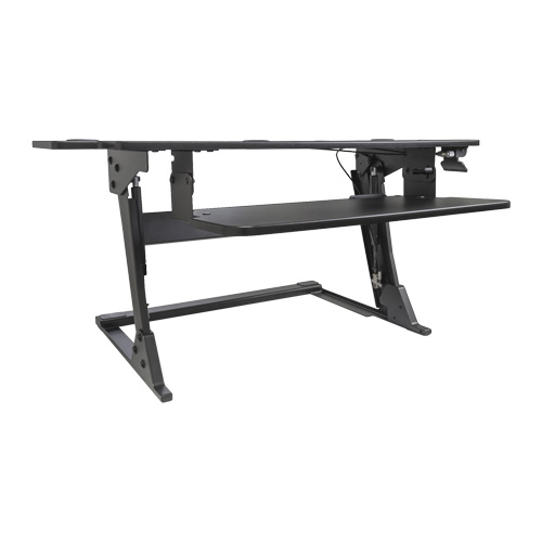 Poste de travail assis-debout Goya, Mod&egrave;le de bureau, 20" h x 42" la x 16" p, Noir Cantin et fils
