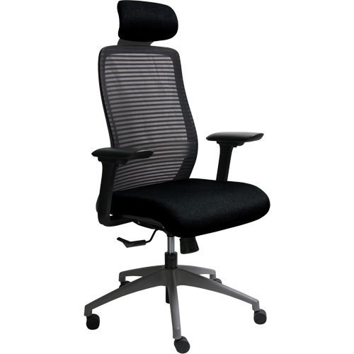 Era Series Adjustable Office Chair with Headrest, Fabric/Mesh, Black, 275 lbs. Capacity Cantin et fils
