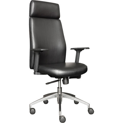Activ Series High Back Executive Chair, Polyurethane/Vinyl, Black, 275 lbs. Capacity Cantin et fils