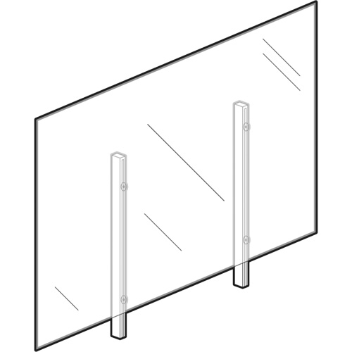 Vitre hygi&eacute;nique, 48" la x 36" h Cantin et fils