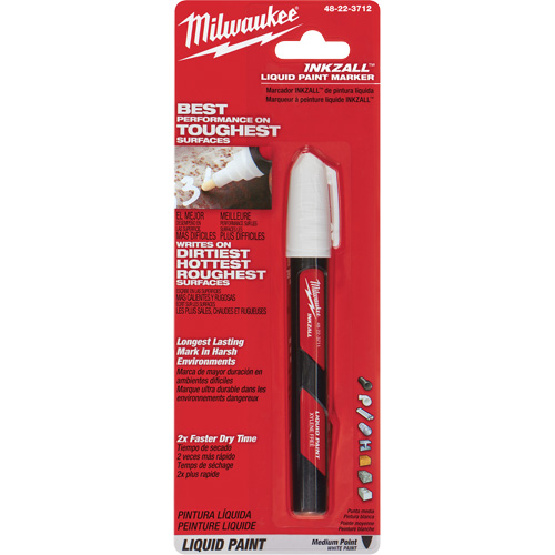 Inkzall Paint Marker, Liquid, White Cantin et fils
