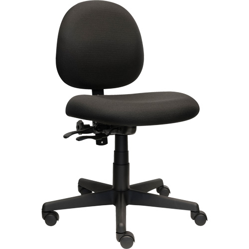 Chaise de travail &agrave; dossier bas Aspen, Tissu, Noir, Capacit&eacute; 275 lb Cantin et fils