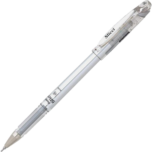 Stylo gel m&eacute;tallique Slicci, Argent, 0,8 mm Cantin et fils