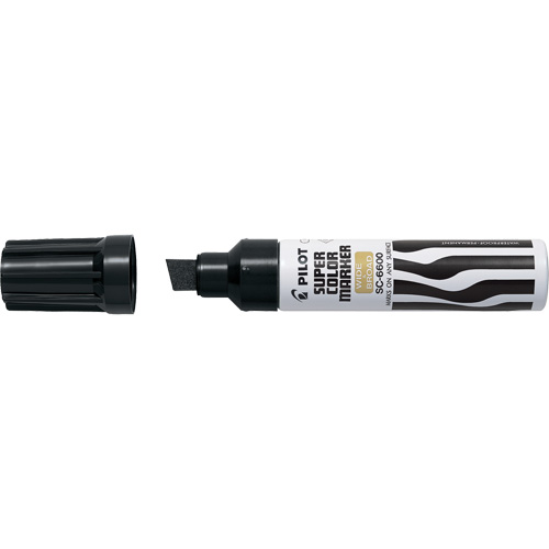 Super Colour Jumbo Permanent Marker, Black, Chisel Tip Cantin et fils