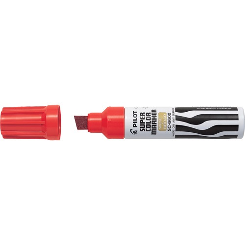 Marqueur &agrave; encre permanent Super Colour Jumbo, Rouge, Pointe Ciseau Cantin et fils