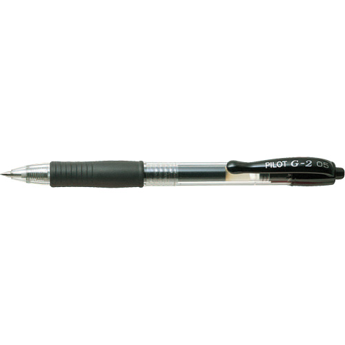 Stylo &agrave; encre gel G2, Noir, 0,5 mm, R&eacute;tractable Cantin et fils