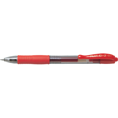 Stylo &agrave; encre gel G2, Rouge, 0,7 mm, R&eacute;tractable Cantin et fils