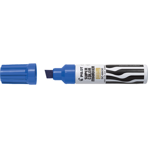 Super Colour Jumbo Permanent Marker, Blue, Chisel Tip Cantin et fils