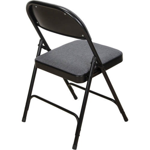 Deluxe Fabric Padded Folding Chair, Steel, Grey, 300 lbs. Weight Capacity Cantin et fils