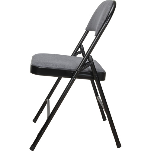 Deluxe Fabric Padded Folding Chair, Steel, Grey, 300 lbs. Weight Capacity Cantin et fils