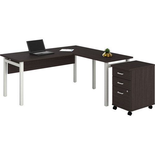 Newland "L" Shaped Desk with Pedestal Cantin et fils