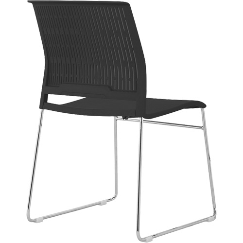 Chaises empilables, Polypropyl&egrave;ne, Hauteur 32-3/8", Capacit&eacute; 250 lb, Noir Cantin et fils