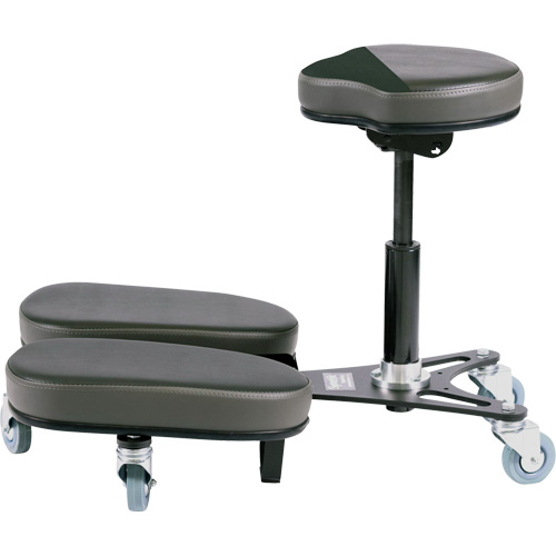 Chaise &agrave; genoux r&eacute;glable, Vinyle, Noir/gris Cantin et fils