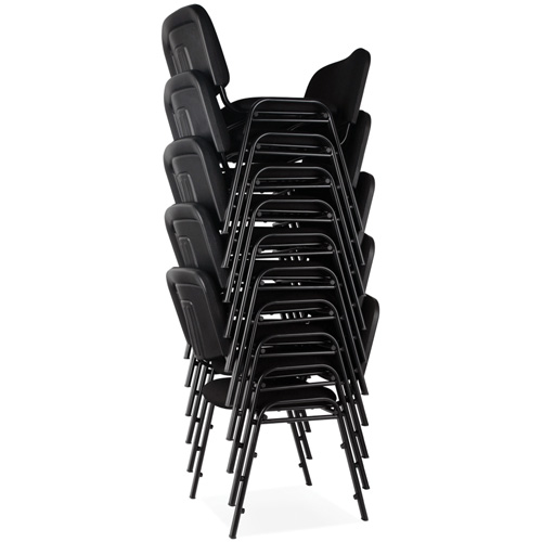 Stacking Chairs, Fabric, 32" High, 250 lbs. Capacity, Black Cantin et fils