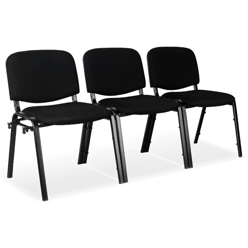 Stacking Chairs, Fabric, 32" High, 250 lbs. Capacity, Black Cantin et fils