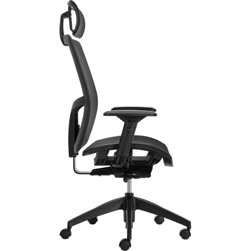 Format+ High-Back Weight-Sensing Synchro-Tilter with Headrest, Mesh, Black, 300 lbs. Capacity Cantin et fils