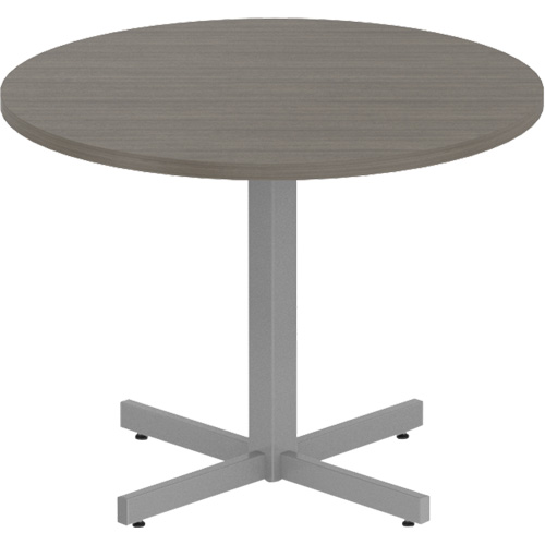 Newland Height-Adjustable Round Table, 36" L x 36" W x 29" H, 1" Top, Laminate, Brown Cantin et fils