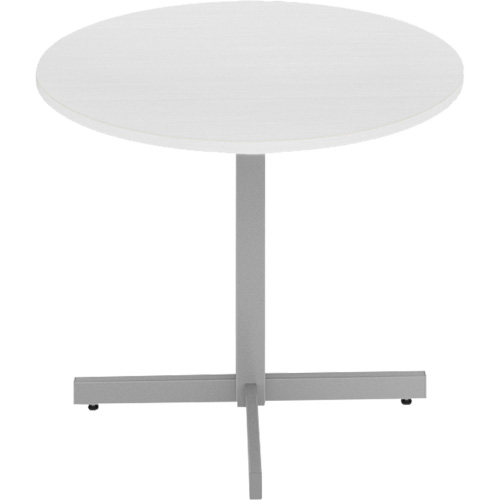 Newland Height-Adjustable Round Table, 36" L x 36" W x 29" H, 1" Top, Laminate/Polypropylene, White Cantin et fils