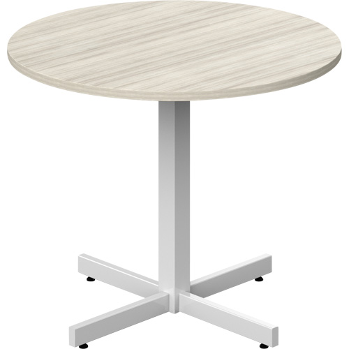 Table ronde &agrave; hauteur r&eacute;glable Newland, 36" lo x 36" la x 29" h, Dessus de 1", Stratifi&eacute;, Havane Cantin et fils