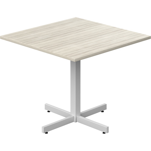 Table carr&eacute;e &agrave; hauteur r&eacute;glable Newland, 36" lo x 36" la x 29" h, Dessus de 1", Stratifi&eacute;, Havane Cantin et fils